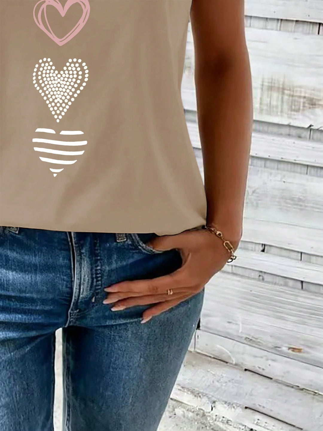 Tricou SHEIN, kaki
