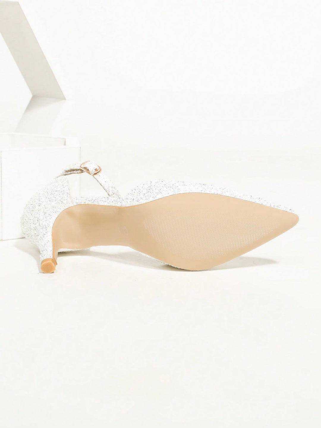 Pantofi cu toc SHEIN, alb