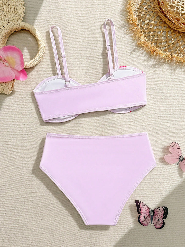 Set bikini SHEIN, roz