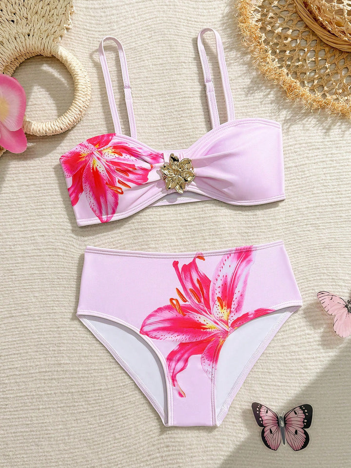 Set bikini SHEIN, roz