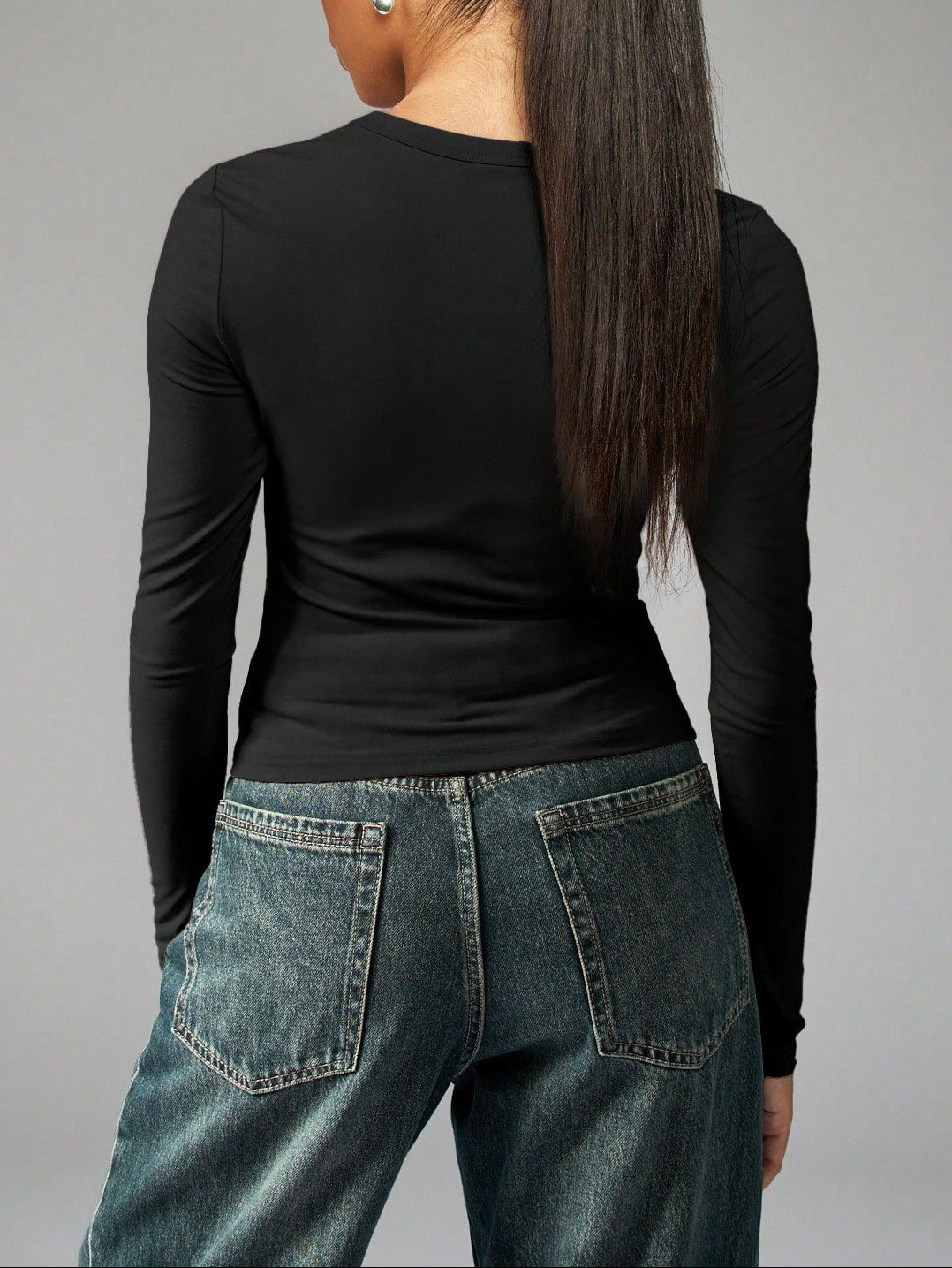 SHEIN blúz, fekete
