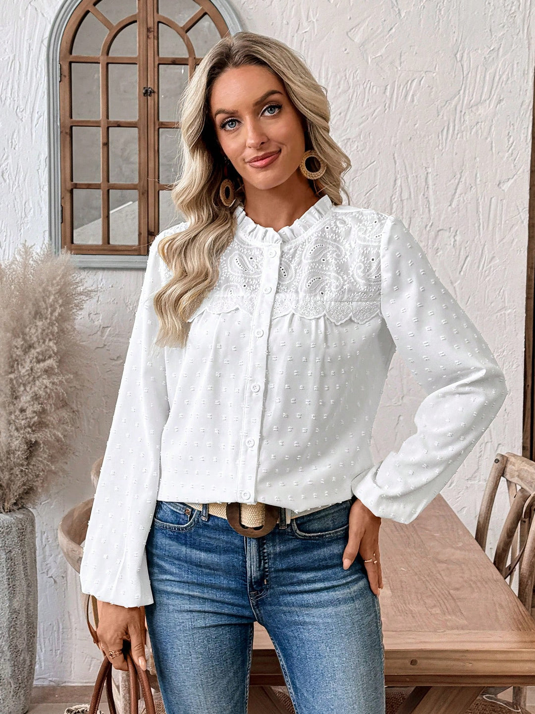 Bluza casual SHEIN, alb