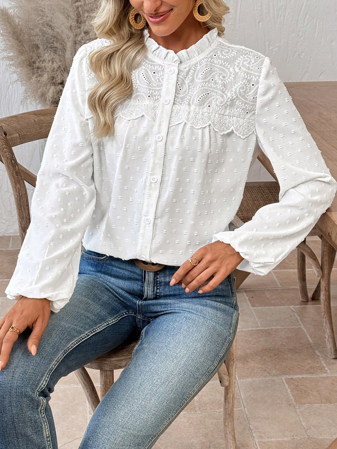 Bluza casual SHEIN, alb