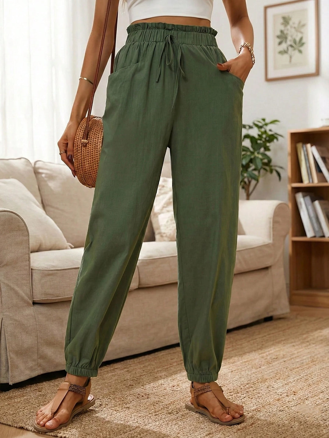 Pantaloni SHEIN, verde