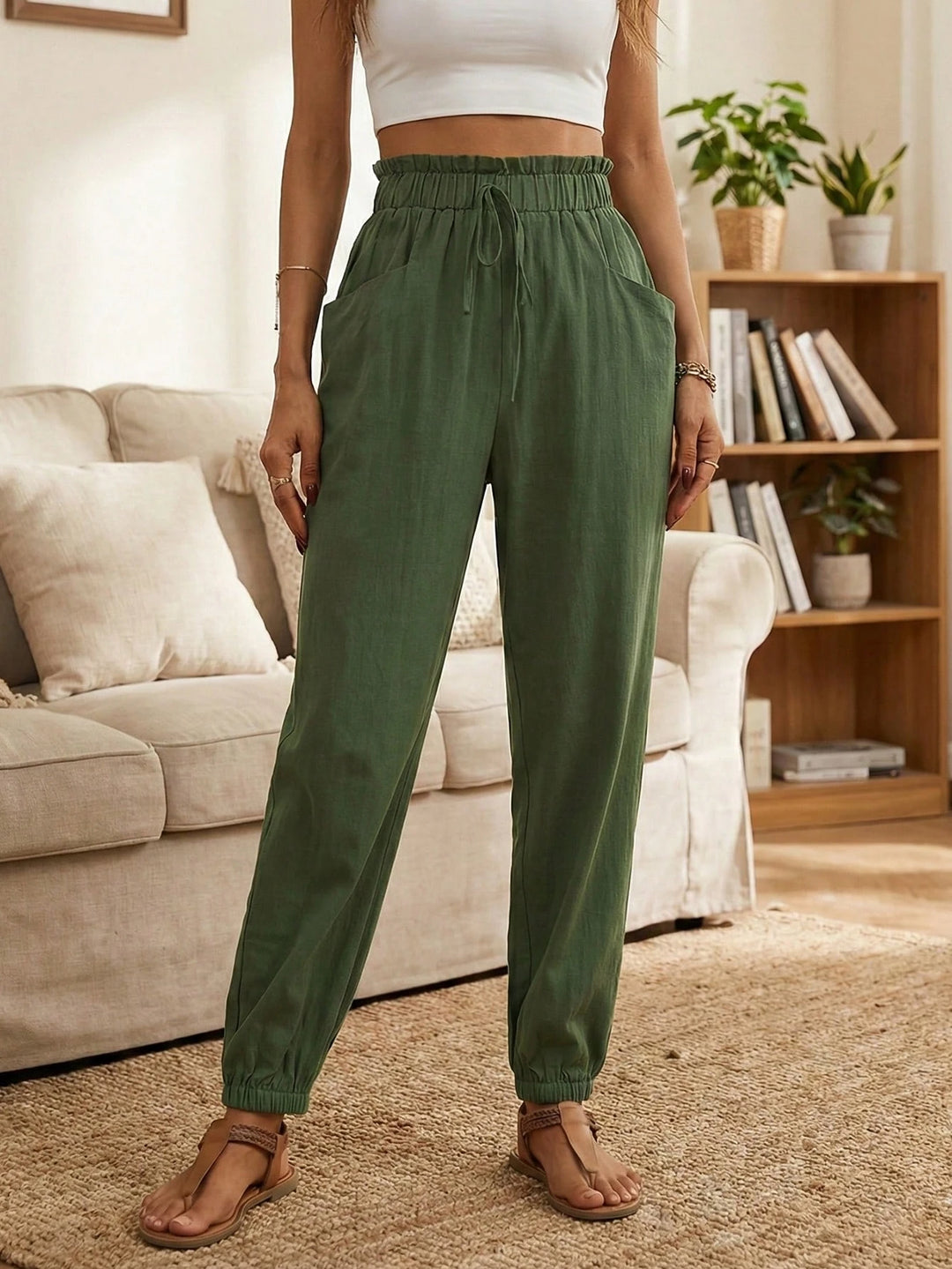 Pantaloni SHEIN, verde