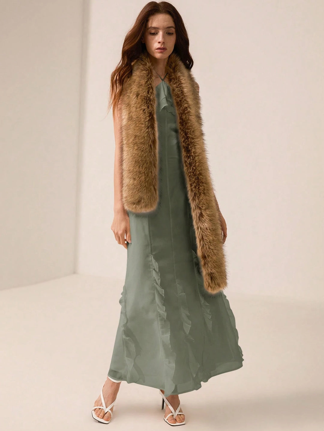 Rochie maxi SHEIN, verde
