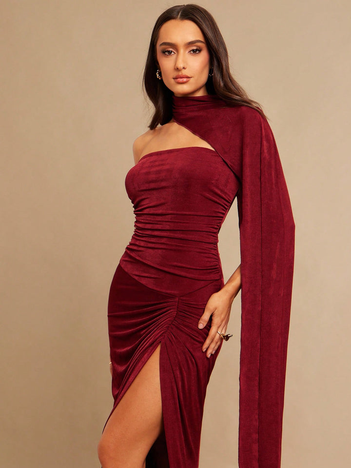 Rochie maxi SHEIN, vișiniu