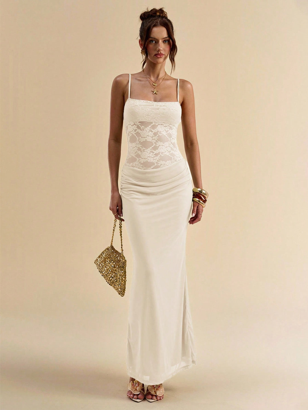 Rochie maxi SHEIN, portocaliu