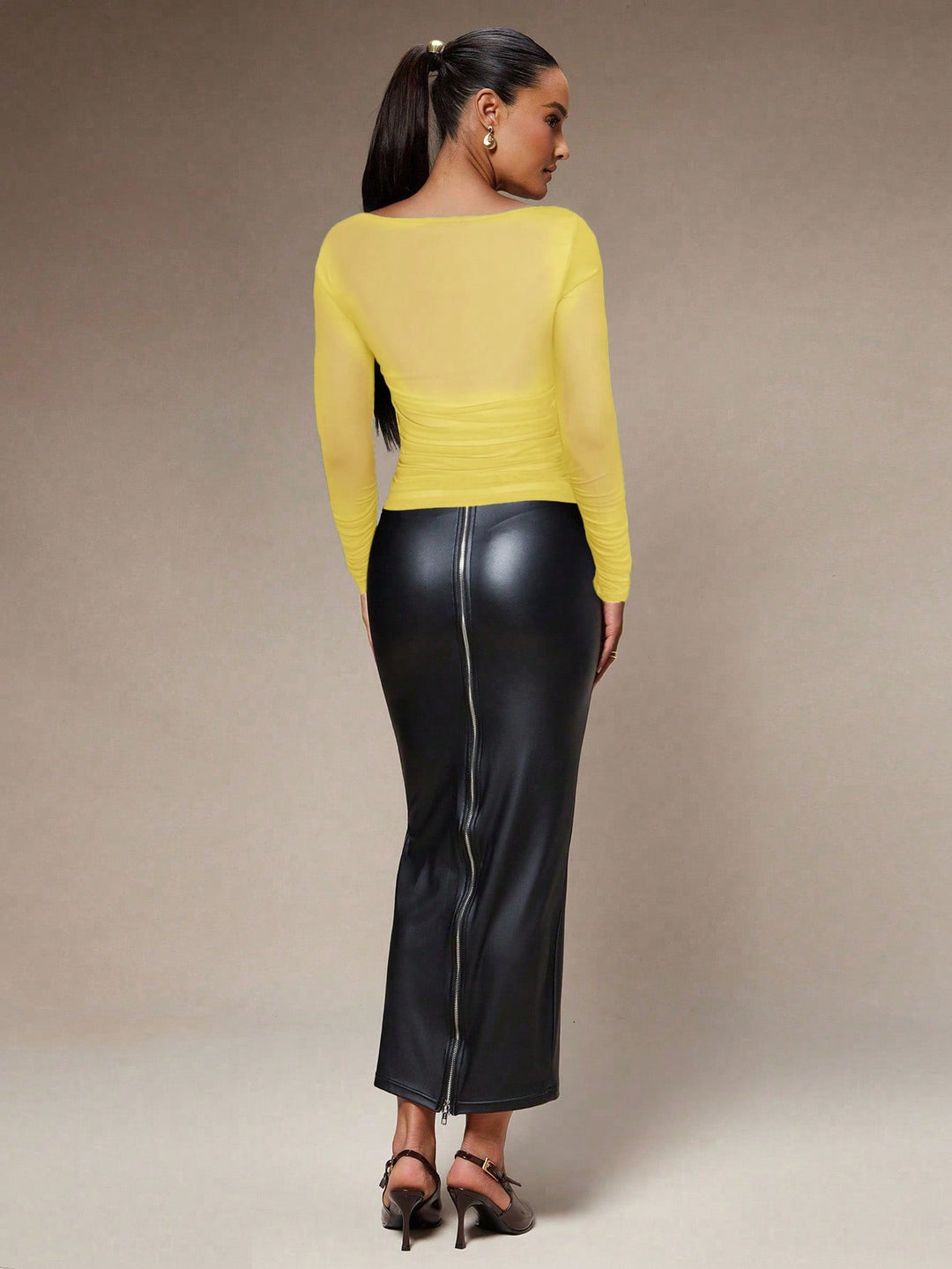 Top SHEIN, galben