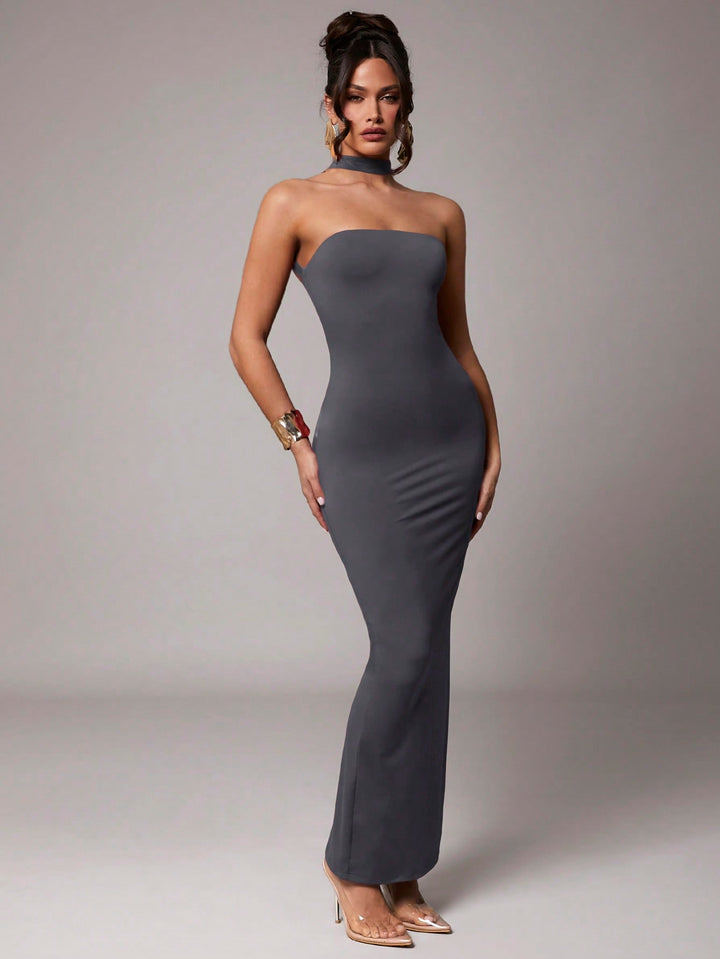 Rochie maxi SHEIN, gri