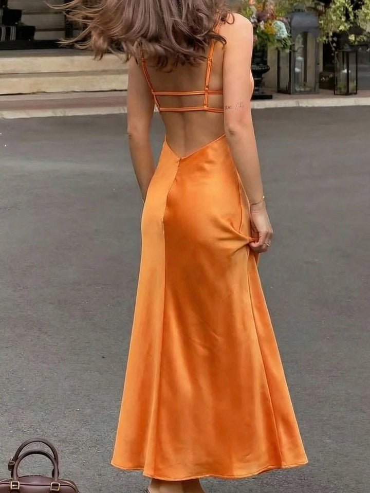 Rochie maxi SHEIN, portocaliu