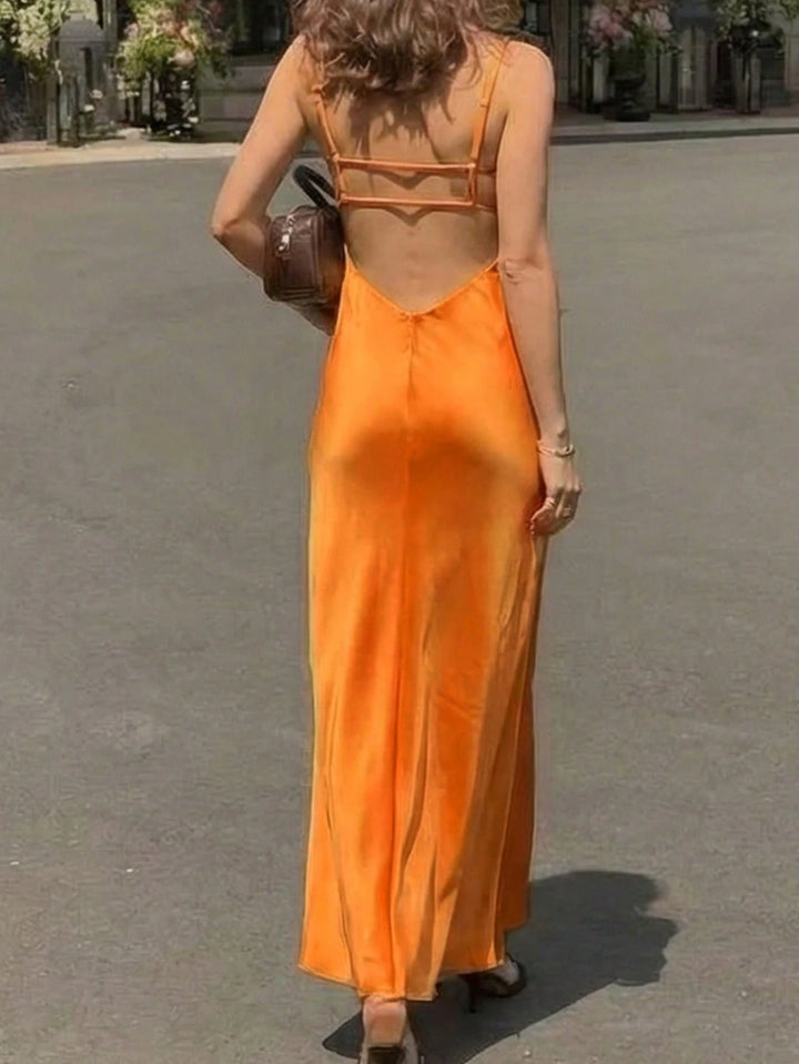 Rochie maxi SHEIN, portocaliu