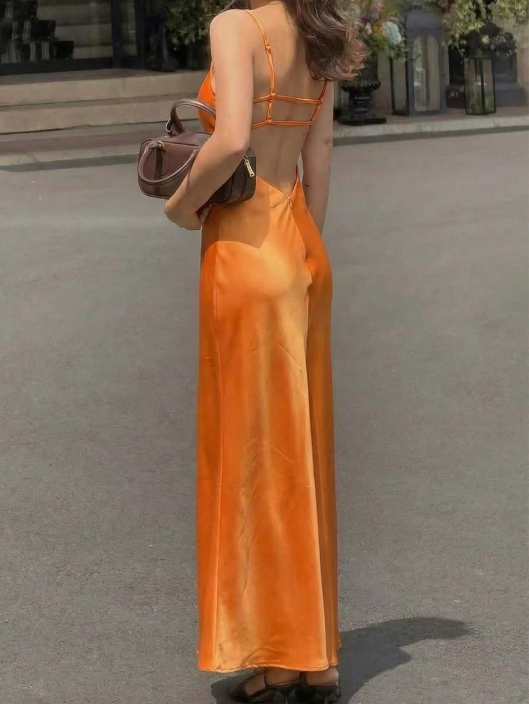 Rochie maxi SHEIN, portocaliu