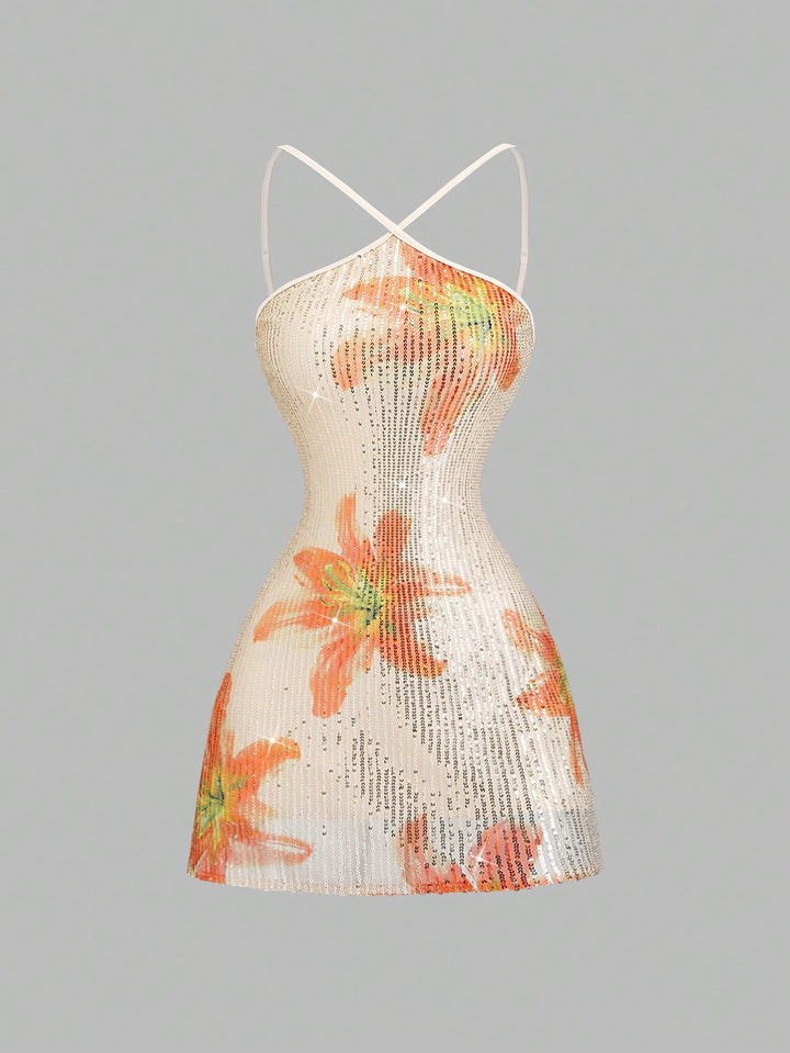 Rochie mini SHEIN, portocaliu