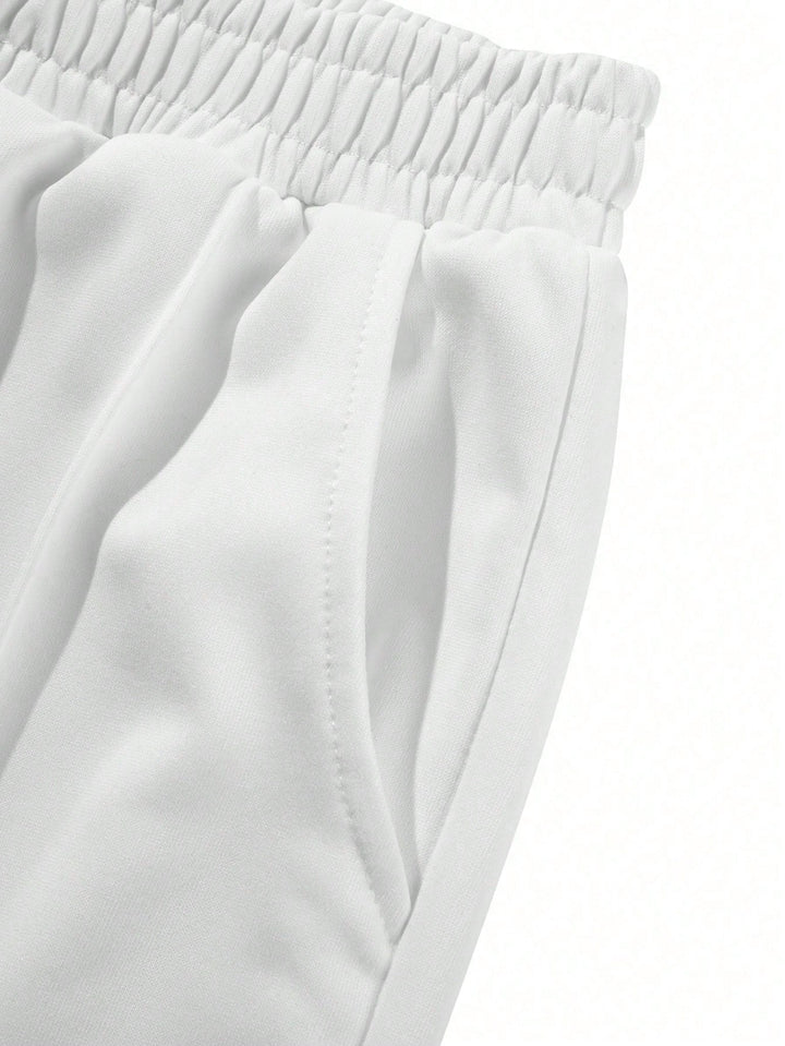 Pantaloni SHEIN, alb