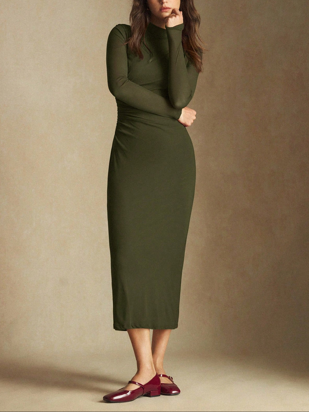 Rochie midi SHEIN, verde