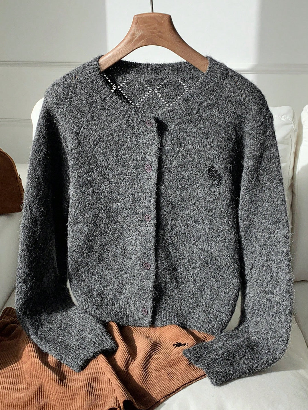 Cardigan SHEIN, gri