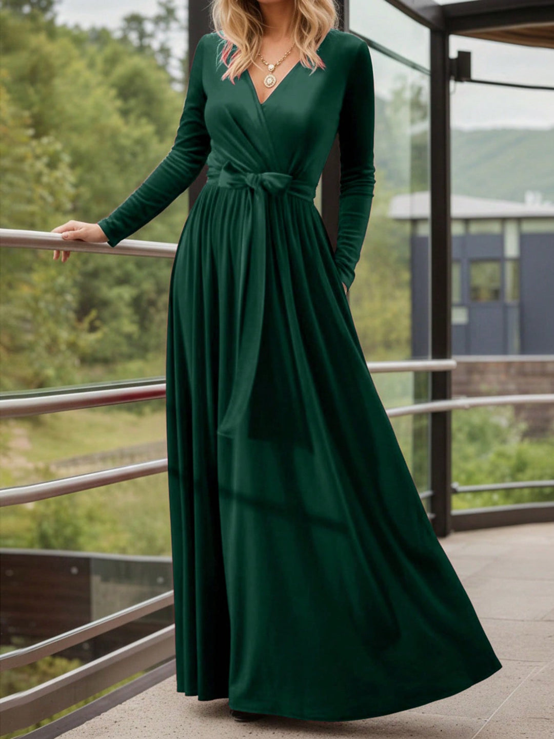 Rochie maxi SHEIN, verde
