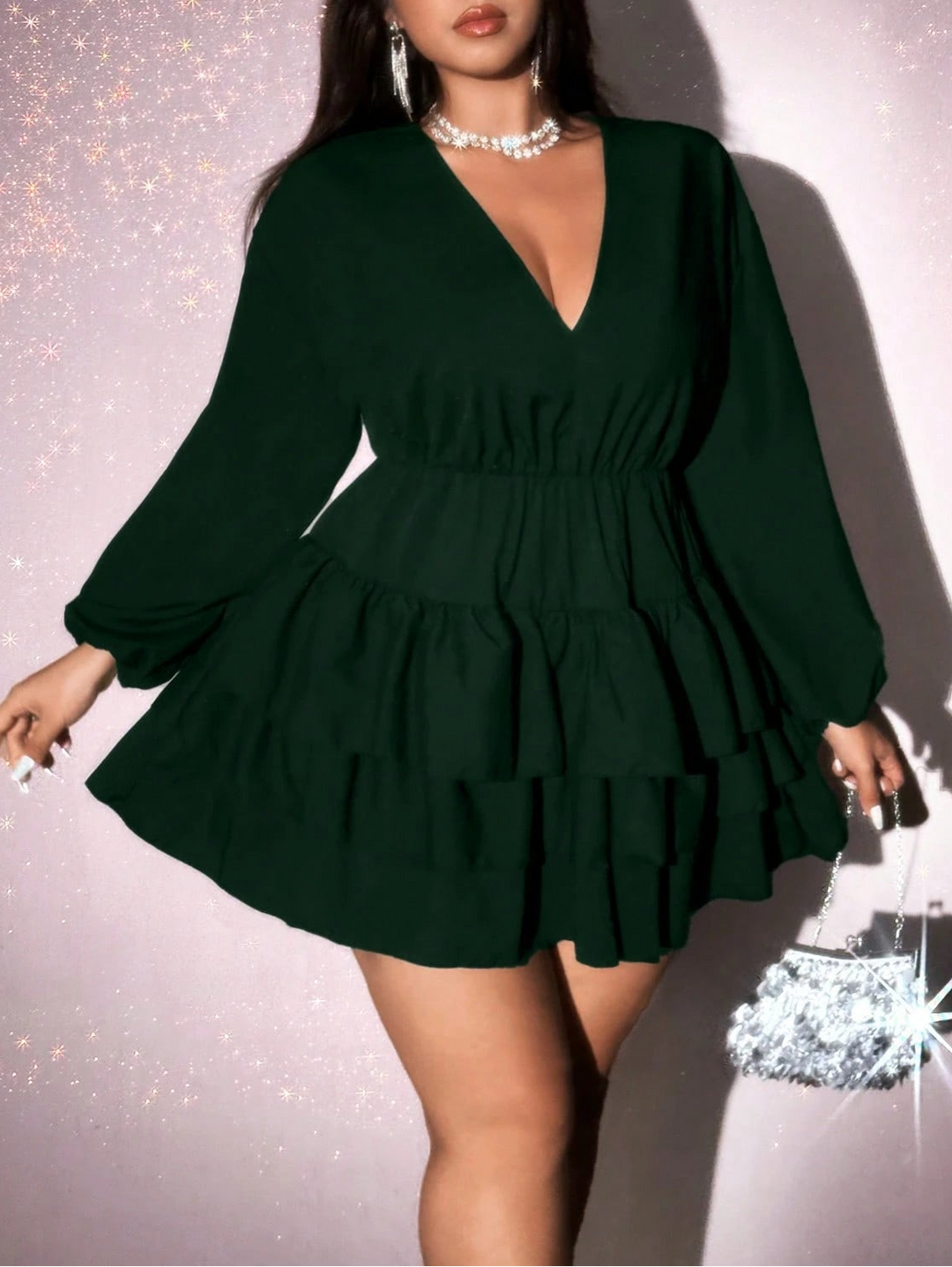Rochie mini SHEIN, verde