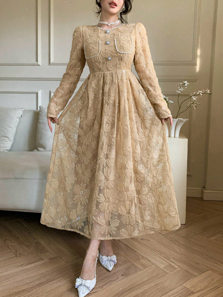 Rochie midi SHEIN, bej