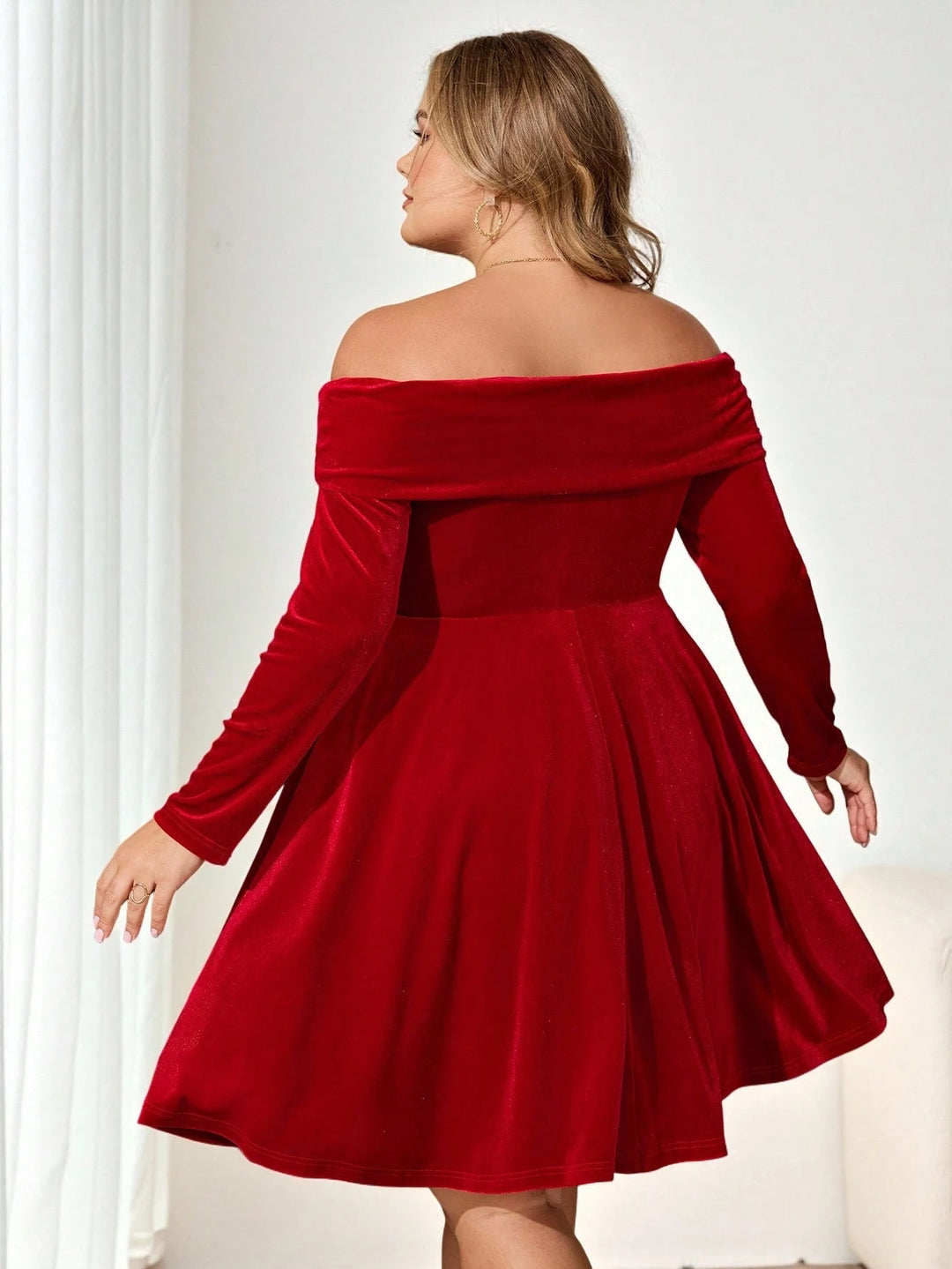 Rochie mini Shein Curve+, roșu