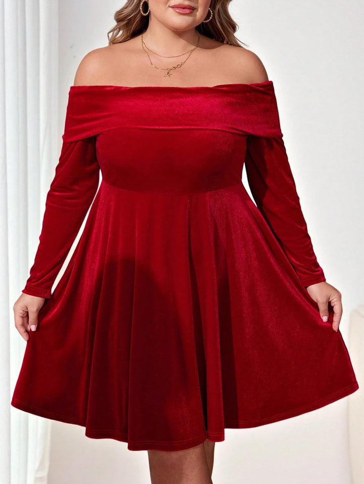 Rochie mini Shein Curve+, roșu