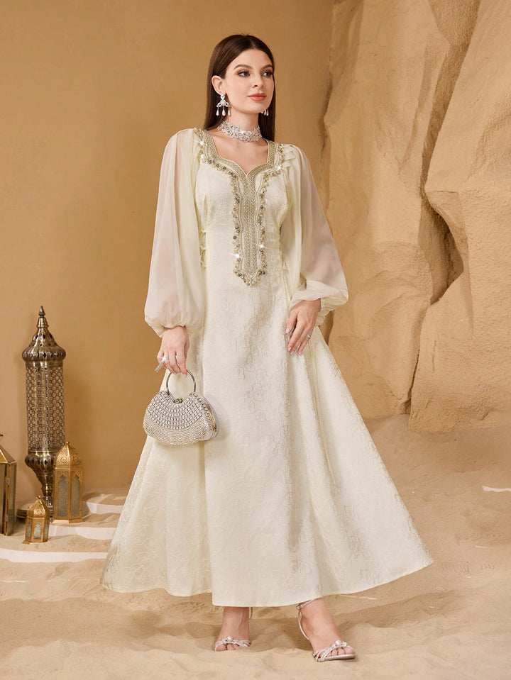 Rochie de ocazie SHEIN, crem