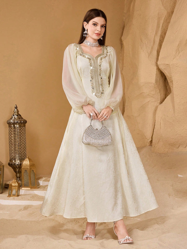 Rochie de ocazie SHEIN, crem