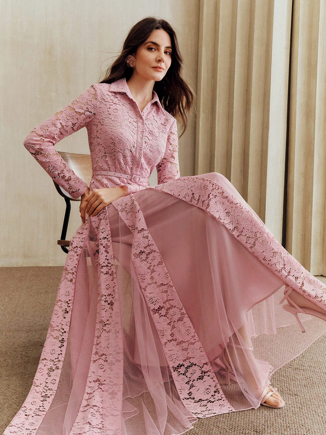 Rochie maxi SHEIN, roz