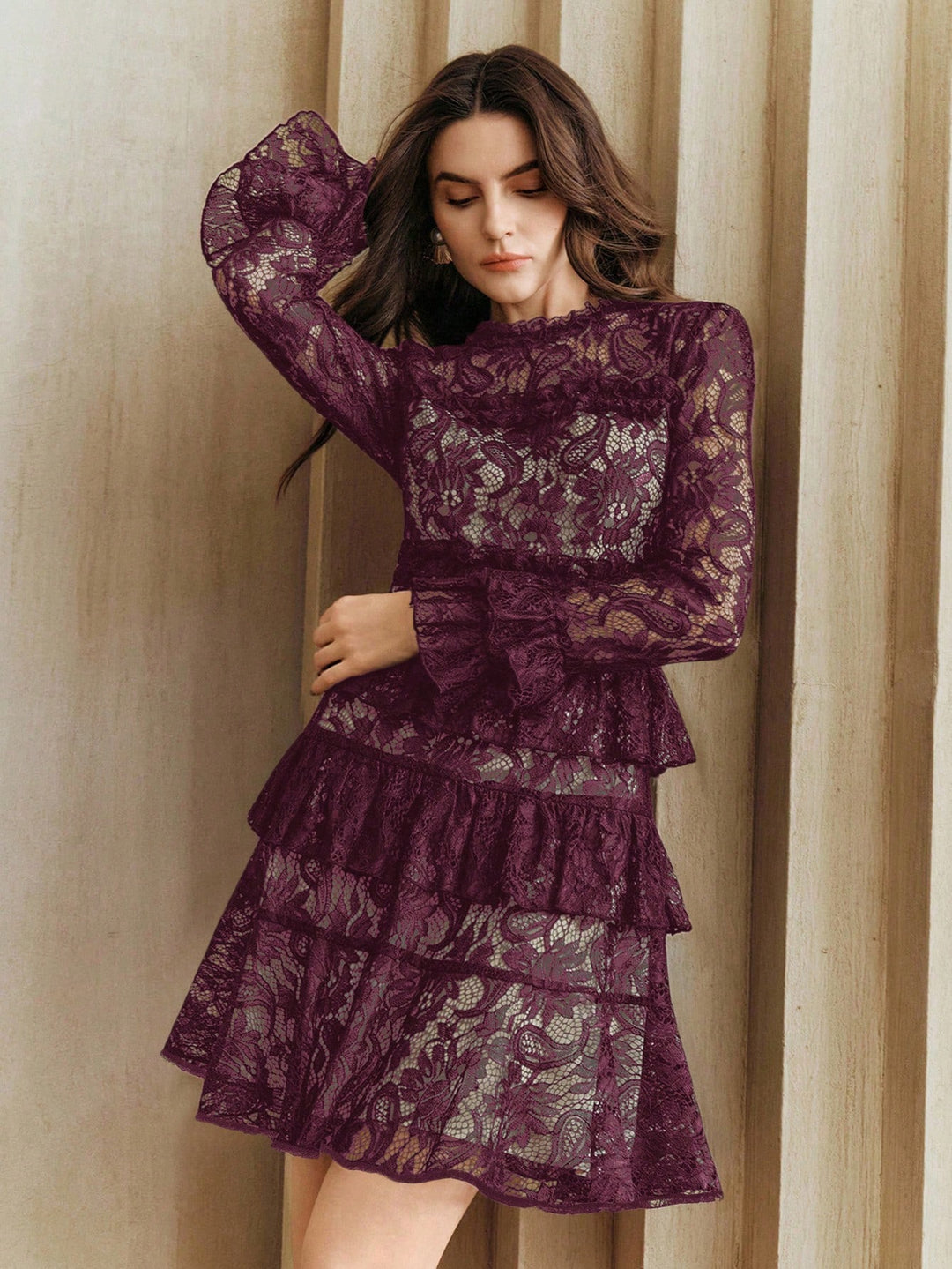 Rochie scurtă SHEIN, vișiniu