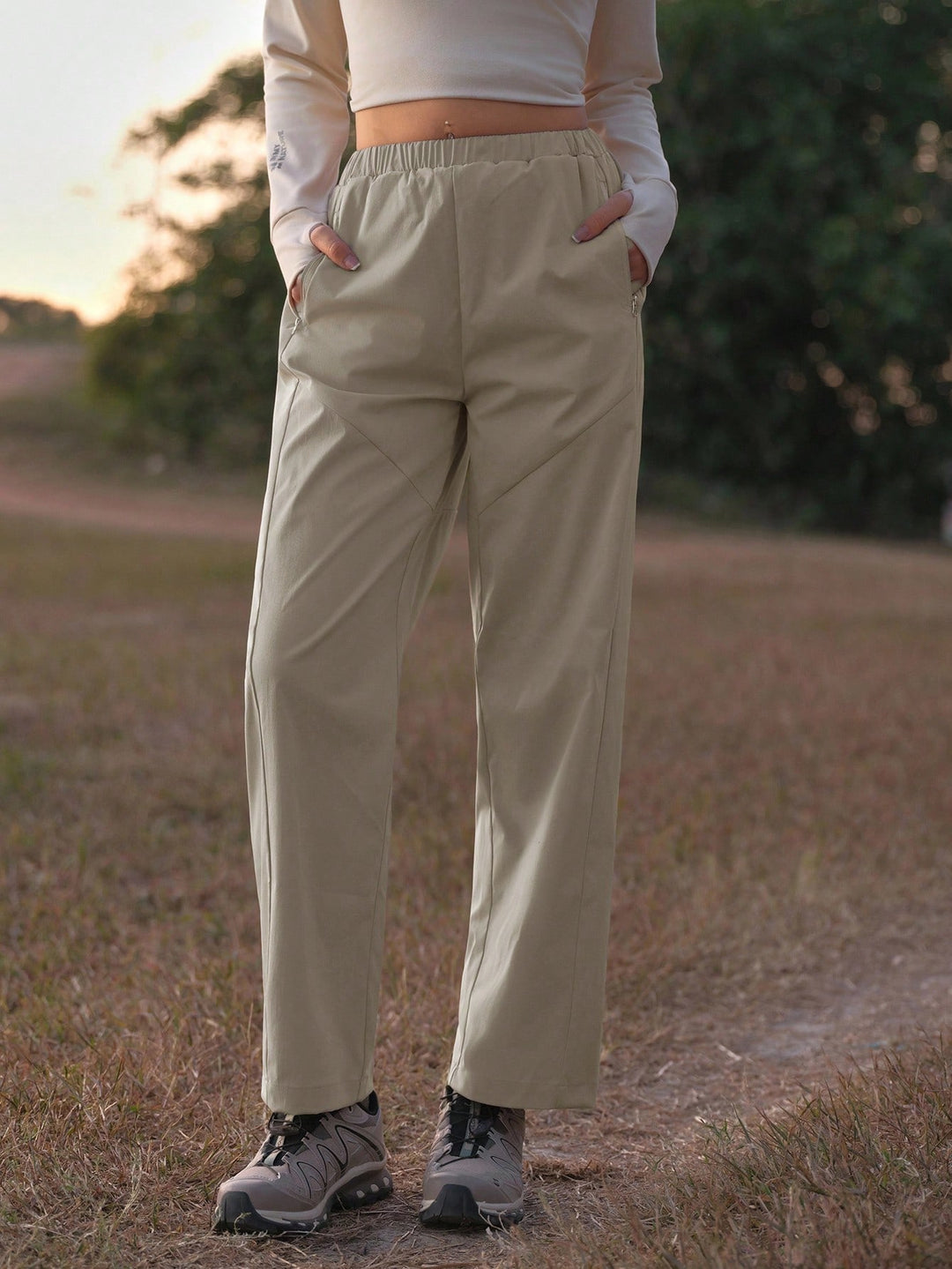 Pantaloni SHEIN, portocaliu