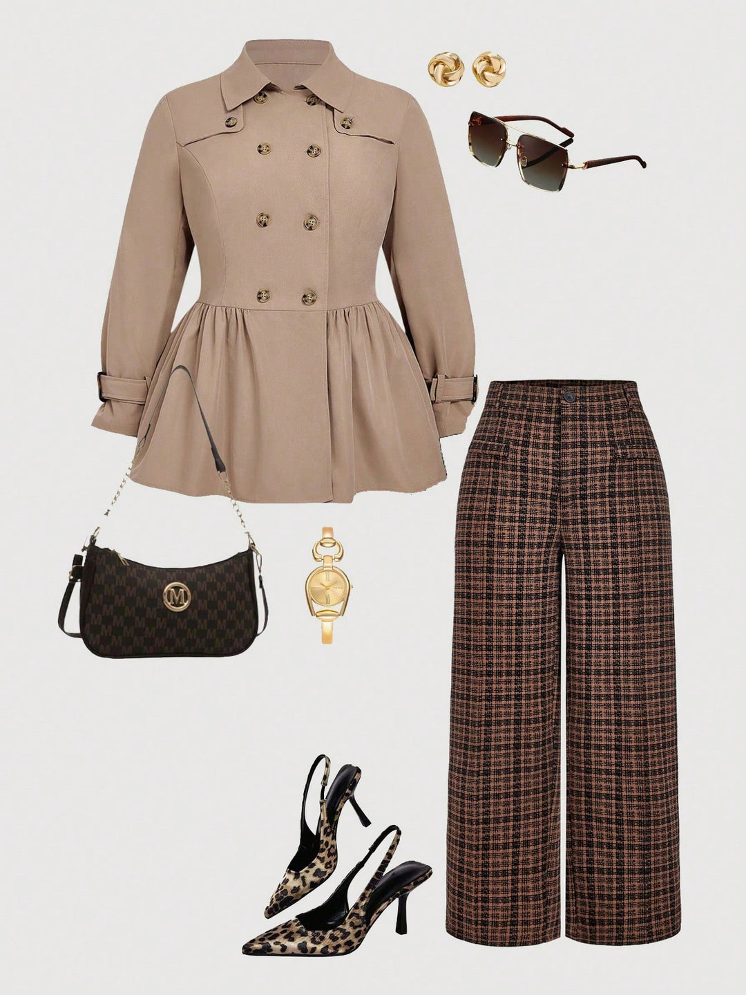Trench SHEIN, kaki