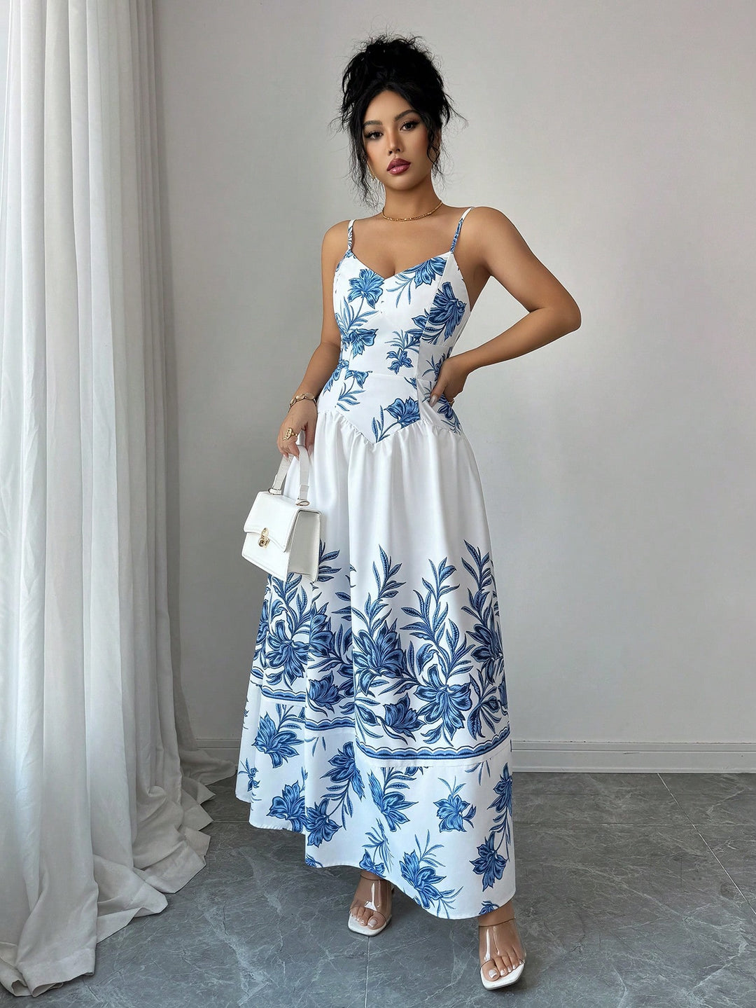 Rochie maxi SHEIN, albastru