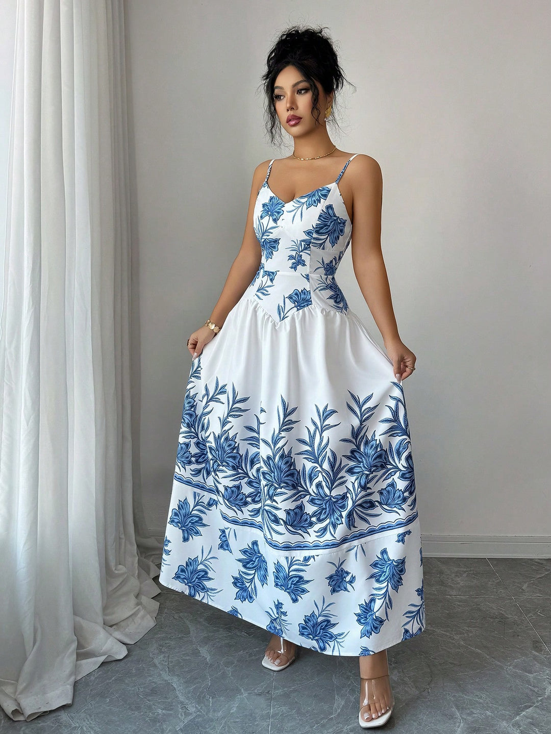 Rochie maxi SHEIN, albastru