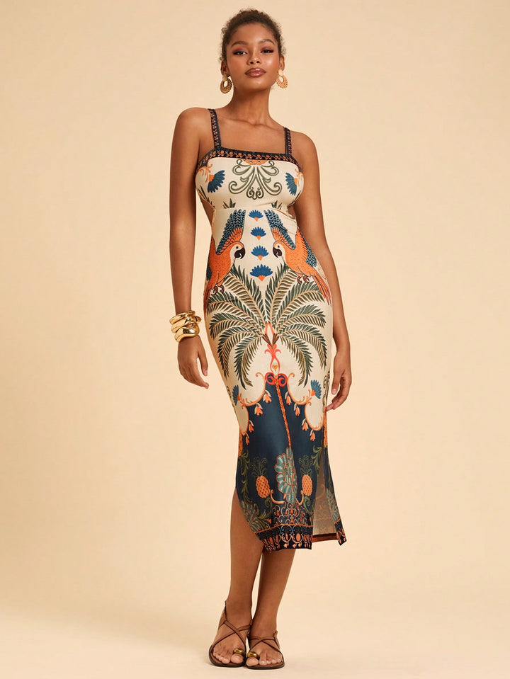 Rochie midi SHEIN, mix culori
