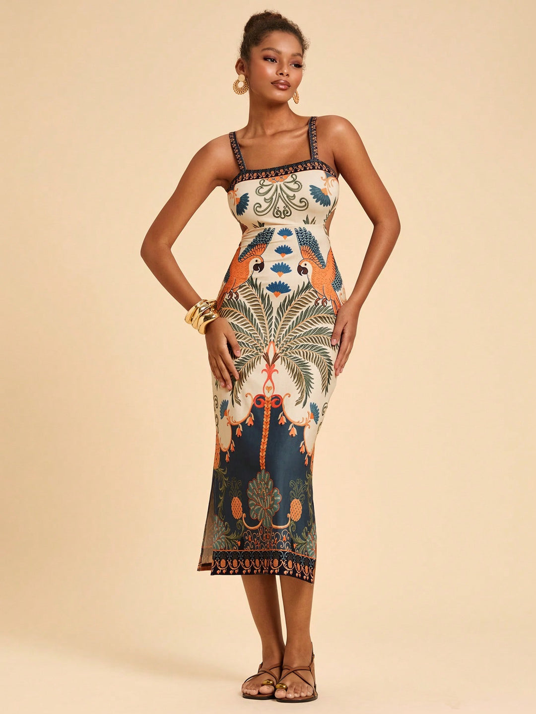 Rochie midi SHEIN, mix culori
