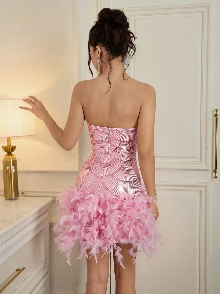 Rochie de ocazie SHEIN, roz