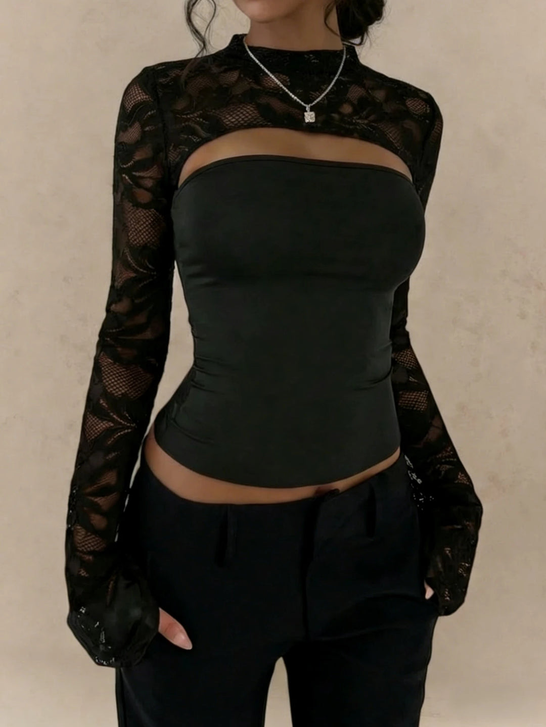 Shein blúz, fekete
