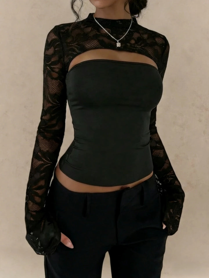 Shein blúz, fekete