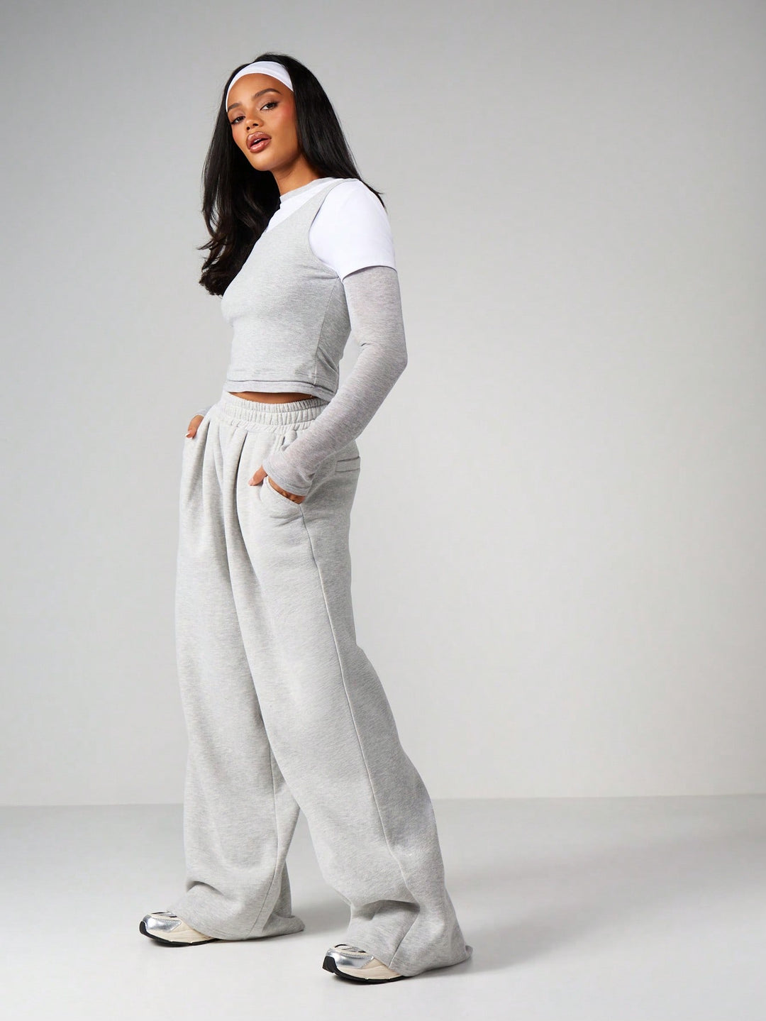 Pantaloni SHEIN, gri