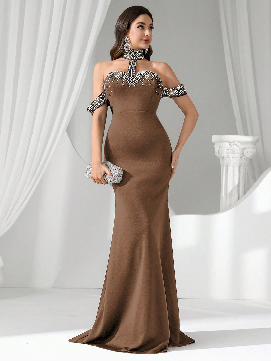 Rochie SHEIN, maro
