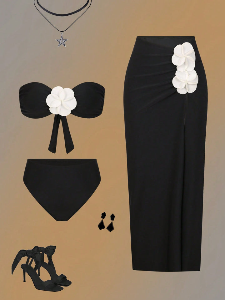 Shein bikini szett, Fekete