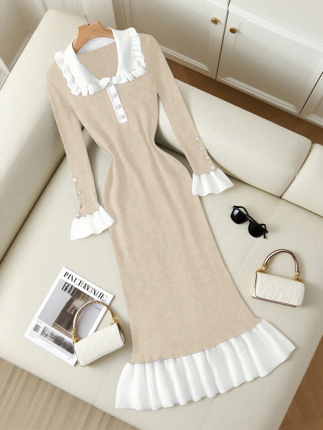 Rochie maxi  SHEIN, bej