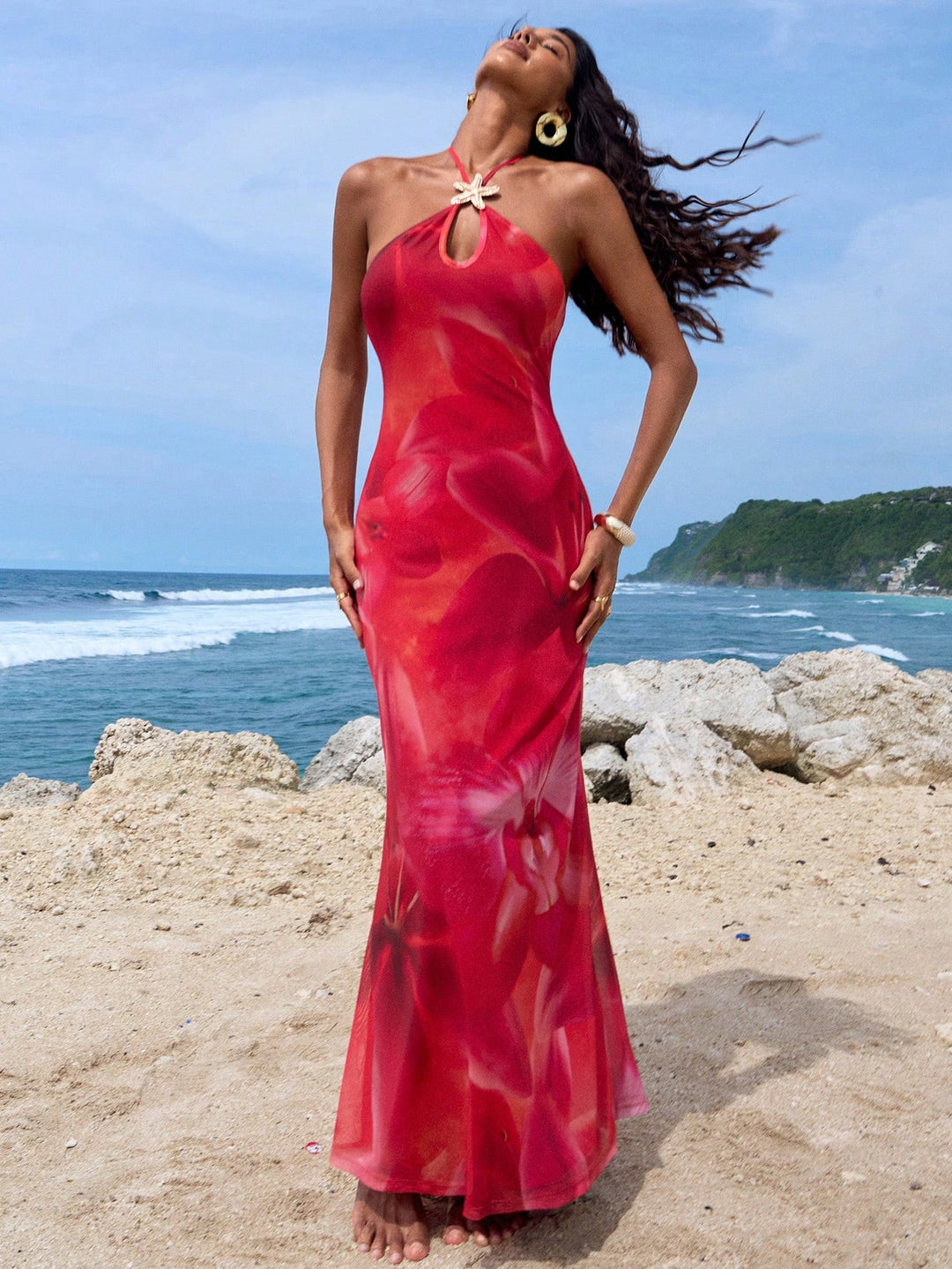 Rochie maxi SHEIN, roșu