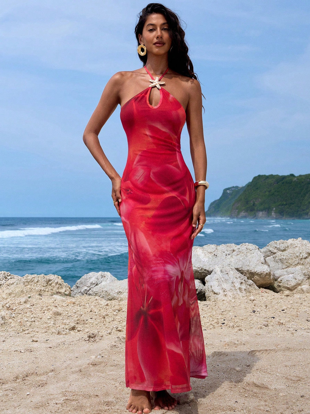 Rochie maxi SHEIN, roșu