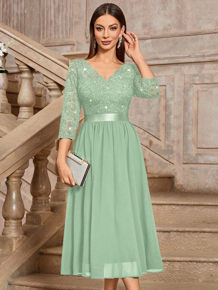 Rochie midi SHEIN, verde