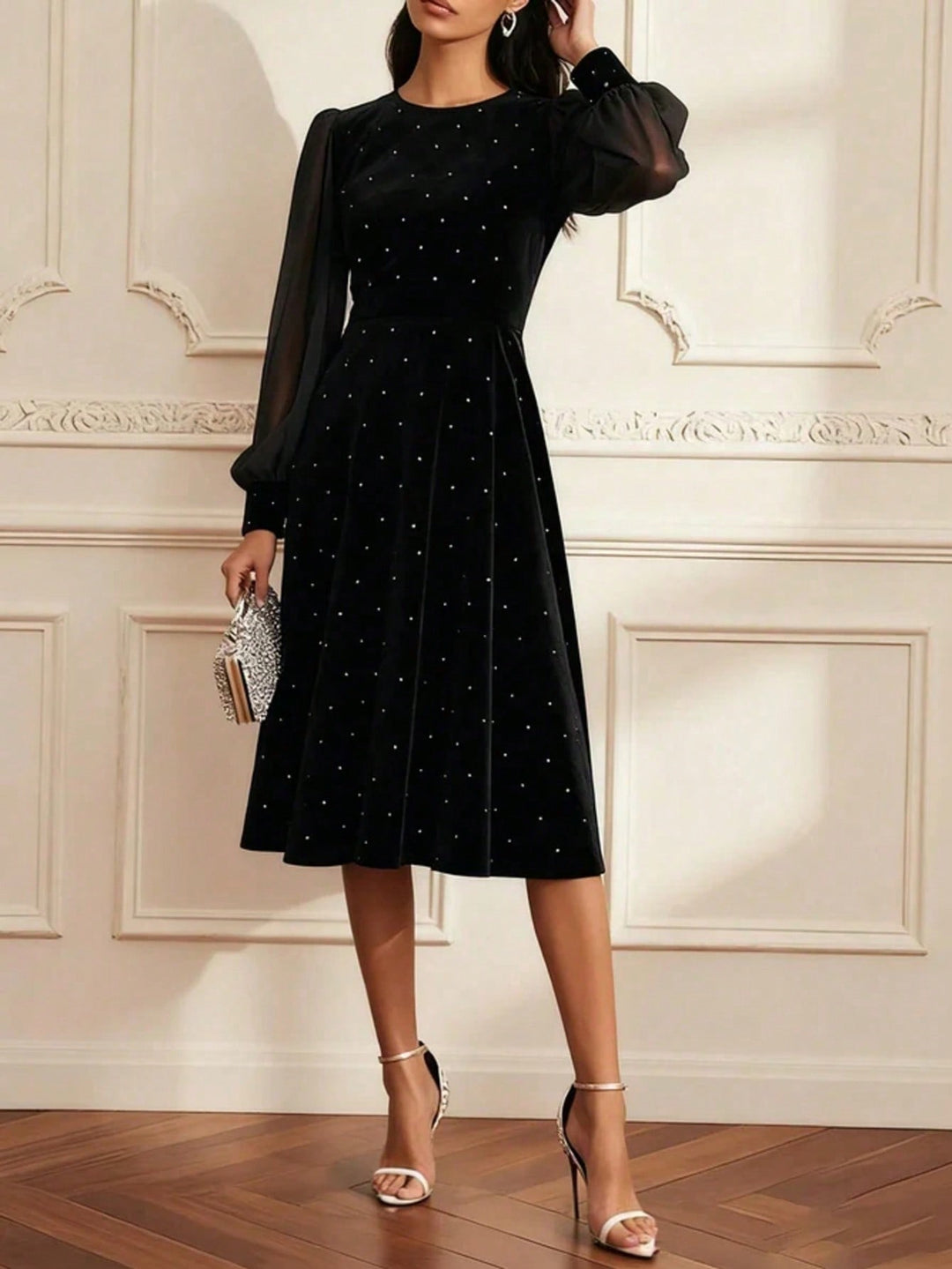 Rochie midi SHEIN, negru