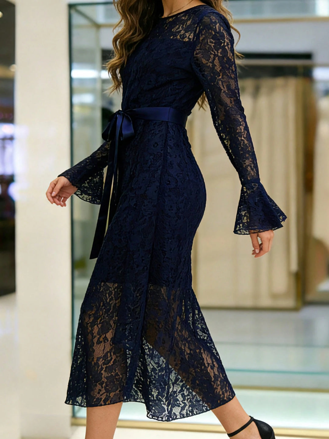 Rochie midi SHEIN, albastru