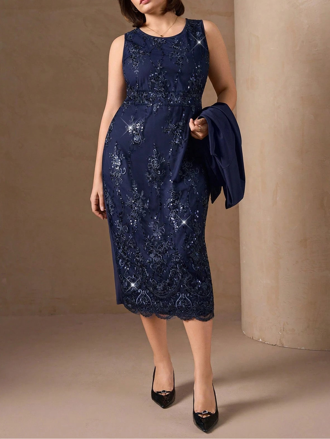 Set rochie și cardigan SHEIN, albastru