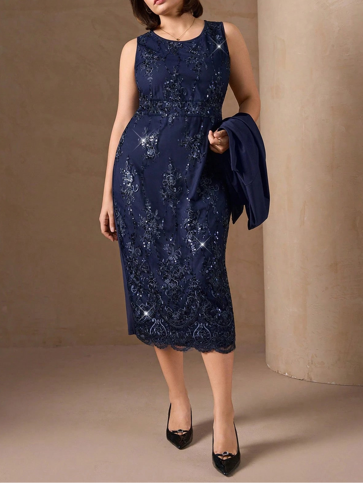 Set rochie și cardigan SHEIN, albastru